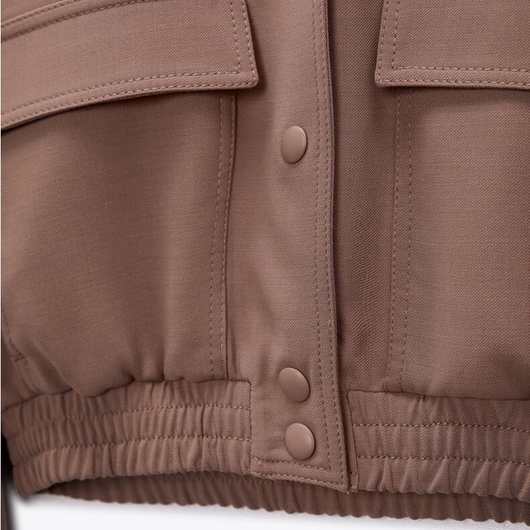 ZARA Cropped Maxi Bomber Jacket - Picture 5 of 12
